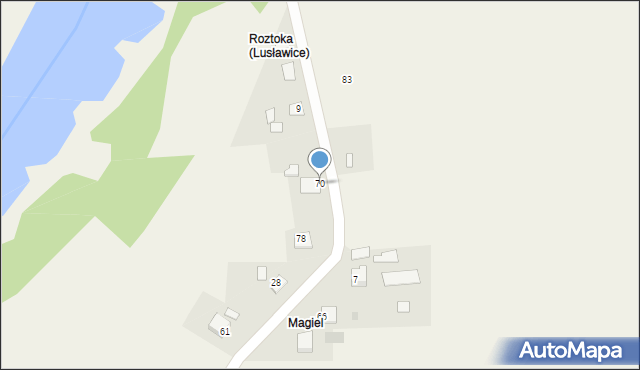 Roztoka, Roztoka, 70, mapa Roztoka