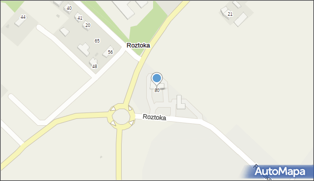 Roztoka, Roztoka, 80, mapa Roztoka