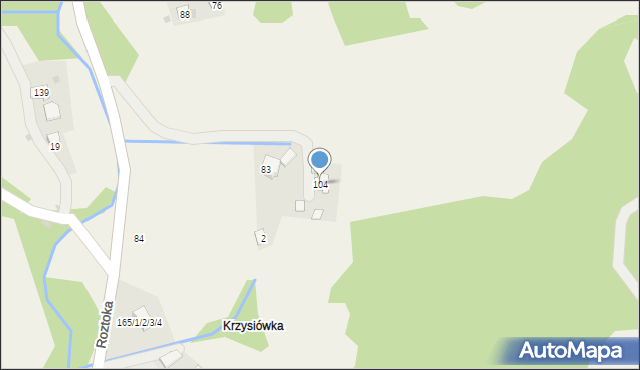 Roztoka, Roztoka, 104, mapa Roztoka