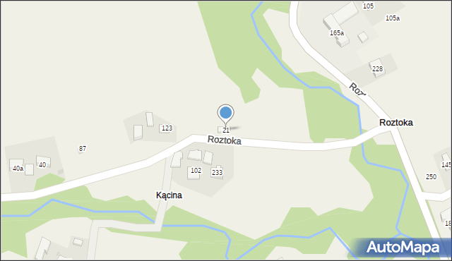 Roztoka, Roztoka, 21, mapa Roztoka