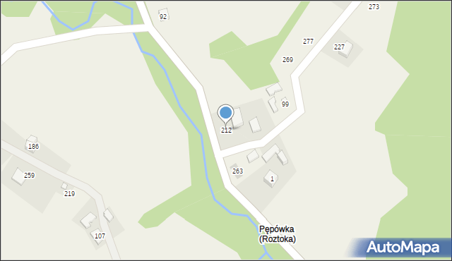 Roztoka, Roztoka, 212, mapa Roztoka