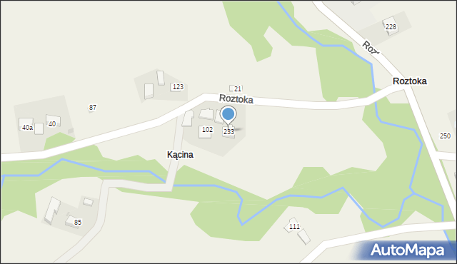 Roztoka, Roztoka, 233, mapa Roztoka