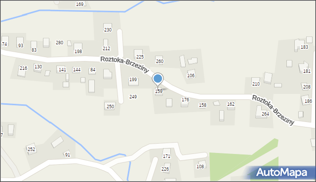 Roztoka-Brzeziny, Roztoka-Brzeziny, 159, mapa Roztoka-Brzeziny