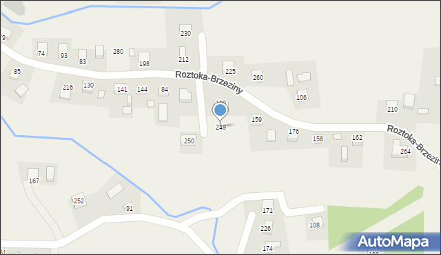 Roztoka-Brzeziny, Roztoka-Brzeziny, 249, mapa Roztoka-Brzeziny