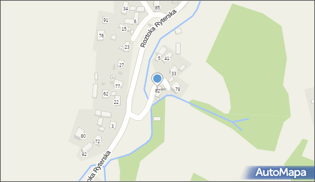 Roztoka Ryterska, Roztoka Ryterska, 82, mapa Roztoka Ryterska