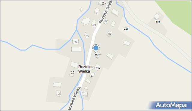 Roztoka Wielka, Roztoka Wielka, 60, mapa Roztoka Wielka