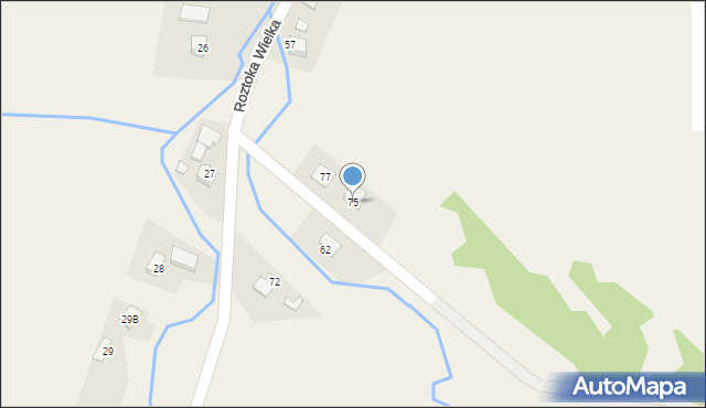 Roztoka Wielka, Roztoka Wielka, 75, mapa Roztoka Wielka