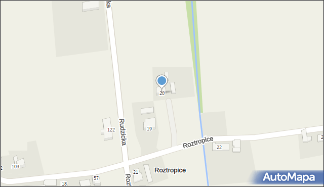 Roztropice, Roztropice, 20, mapa Roztropice