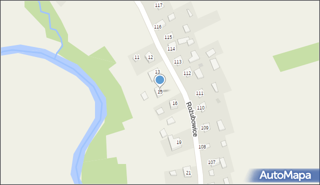 Rożubowice, Rożubowice, 15, mapa Rożubowice