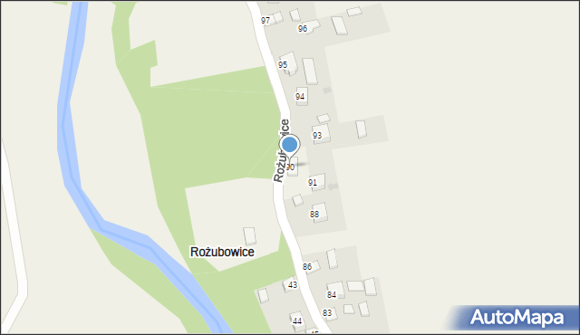 Rożubowice, Rożubowice, 90, mapa Rożubowice