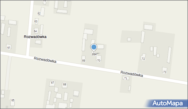 Rozwadówka, Rozwadówka, 69A, mapa Rozwadówka