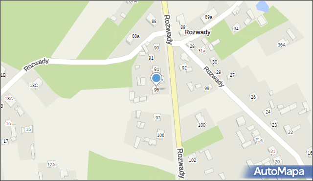 Rozwady, Rozwady, 96, mapa Rozwady