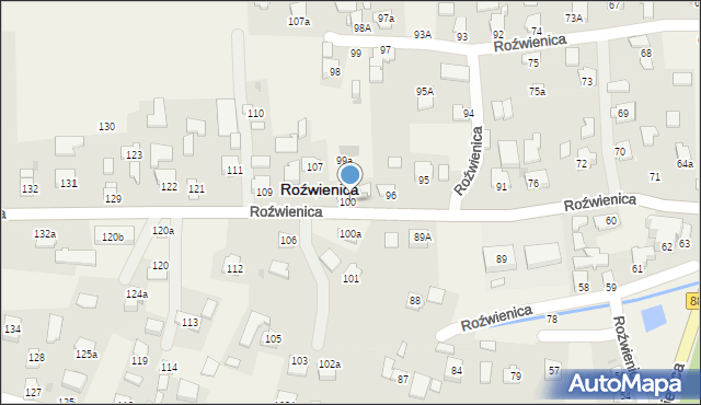 Roźwienica, Roźwienica, 102, mapa Roźwienica