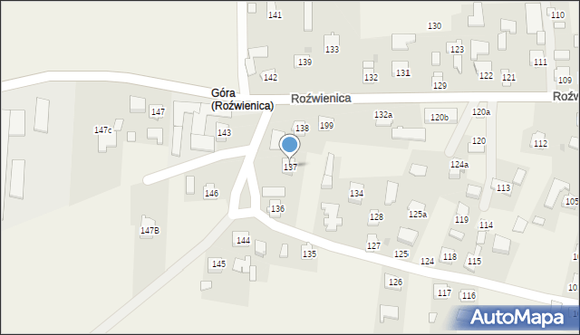 Roźwienica, Roźwienica, 137, mapa Roźwienica