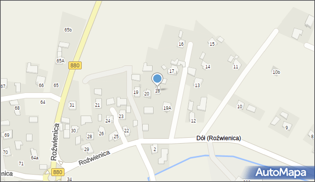 Roźwienica, Roźwienica, 18, mapa Roźwienica