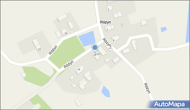 Różyn, Różyn, 13, mapa Różyn