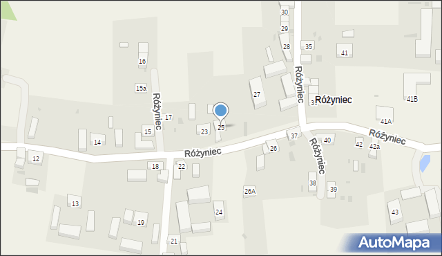 Różyniec, Różyniec, 25, mapa Różyniec