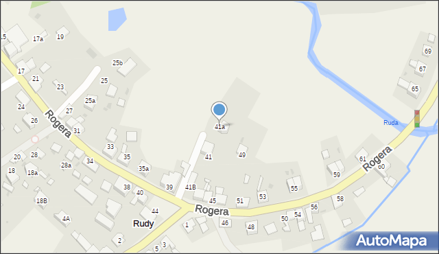 Rudy, Rogera, 41a, mapa Rudy