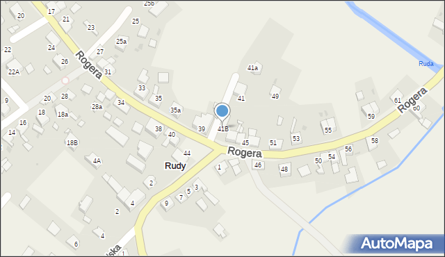 Rudy, Rogera, 41B, mapa Rudy
