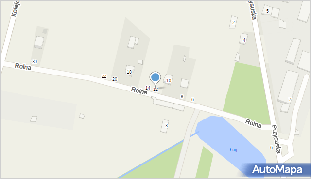 Rusinów, Rolna, 12, mapa Rusinów