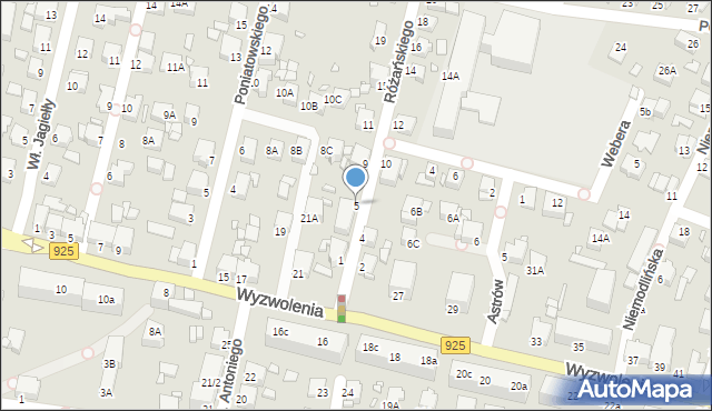 Rybnik, Różańskiego Mariana, dr., 5, mapa Rybnika