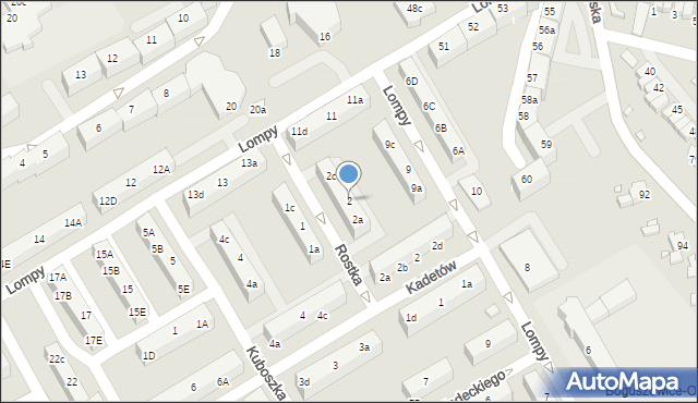 Rybnik, Rostka Józefa, dr., 2, mapa Rybnika