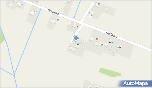 Ryczówek, Rodacka, 10a, mapa Ryczówek