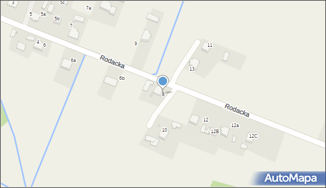 Ryczówek, Rodacka, 8, mapa Ryczówek