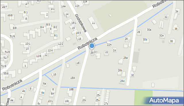 Rzeszów, Robotnicza, 20, mapa Rzeszów