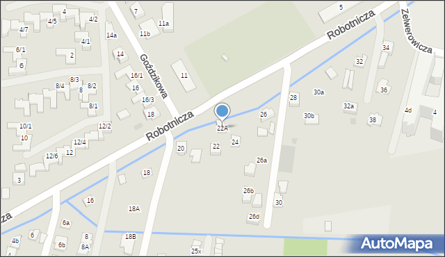 Rzeszów, Robotnicza, 22A, mapa Rzeszów