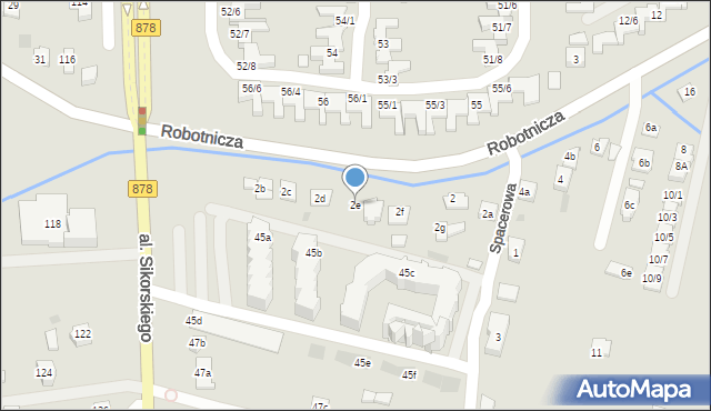 Rzeszów, Robotnicza, 2e, mapa Rzeszów