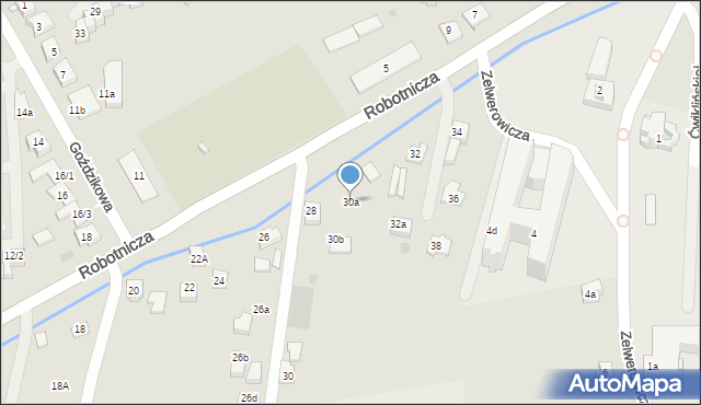 Rzeszów, Robotnicza, 30a, mapa Rzeszów