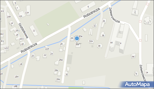 Rzeszów, Robotnicza, 30b, mapa Rzeszów