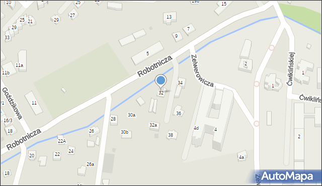 Rzeszów, Robotnicza, 32, mapa Rzeszów
