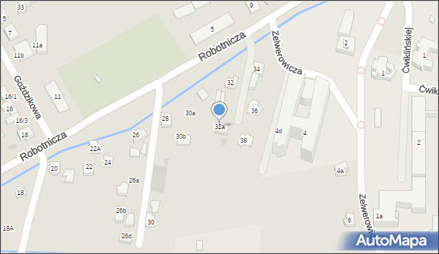 Rzeszów, Robotnicza, 32a, mapa Rzeszów