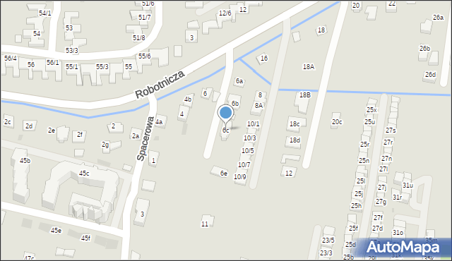 Rzeszów, Robotnicza, 6c, mapa Rzeszów