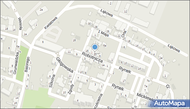 Ścinawa, Robotnicza, 10, mapa Ścinawa