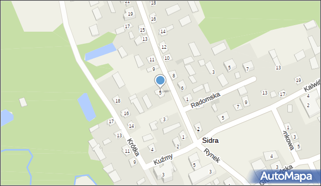 Sidra, Różanostocka, 5, mapa Sidra
