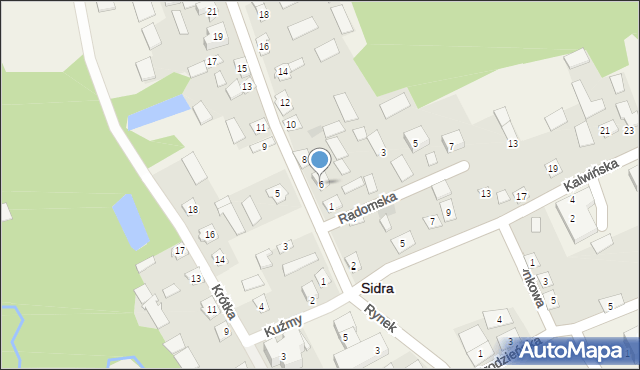 Sidra, Różanostocka, 6, mapa Sidra