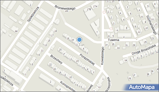 Sieradz, Rodziewiczówny Marii, 9, mapa Sieradz