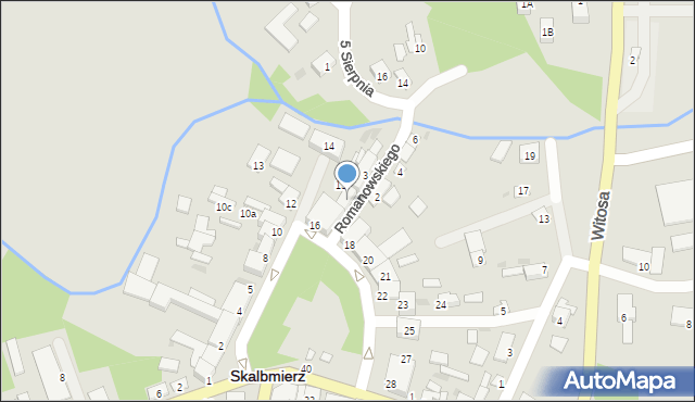 Skalbmierz, Romanowskiego Stanisława, 1, mapa Skalbmierz