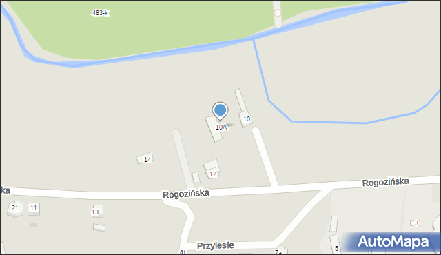 Skoki, Rogozińska, 10A, mapa Skoki