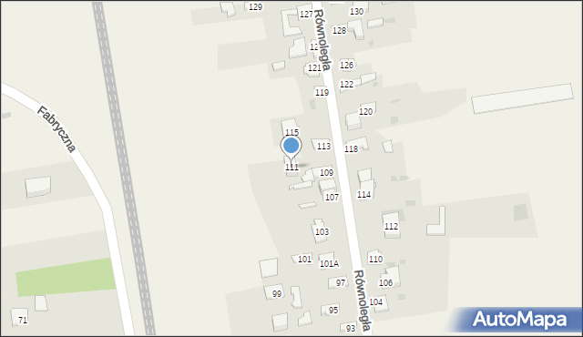 Słowik, Równoległa, 111, mapa Słowik