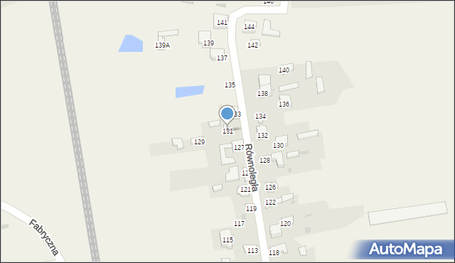 Słowik, Równoległa, 131, mapa Słowik