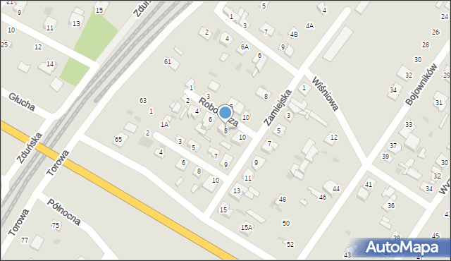 Sochaczew, Robotnicza, 8, mapa Sochaczew