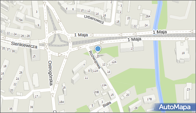 Sosnowiec, Rozwojowa, 10, mapa Sosnowca