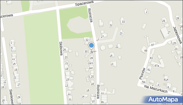 Sosnowiec, Rolnicza, 28, mapa Sosnowca