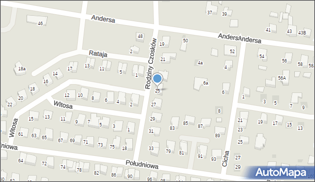 Starogard Gdański, Rodziny Czosków, 25, mapa Starogard Gdański