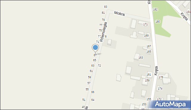 Stary Kocin, Równoległa, 67, mapa Stary Kocin