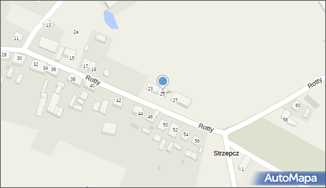 Strzepcz, Rotty Józefa, ks., 25, mapa Strzepcz